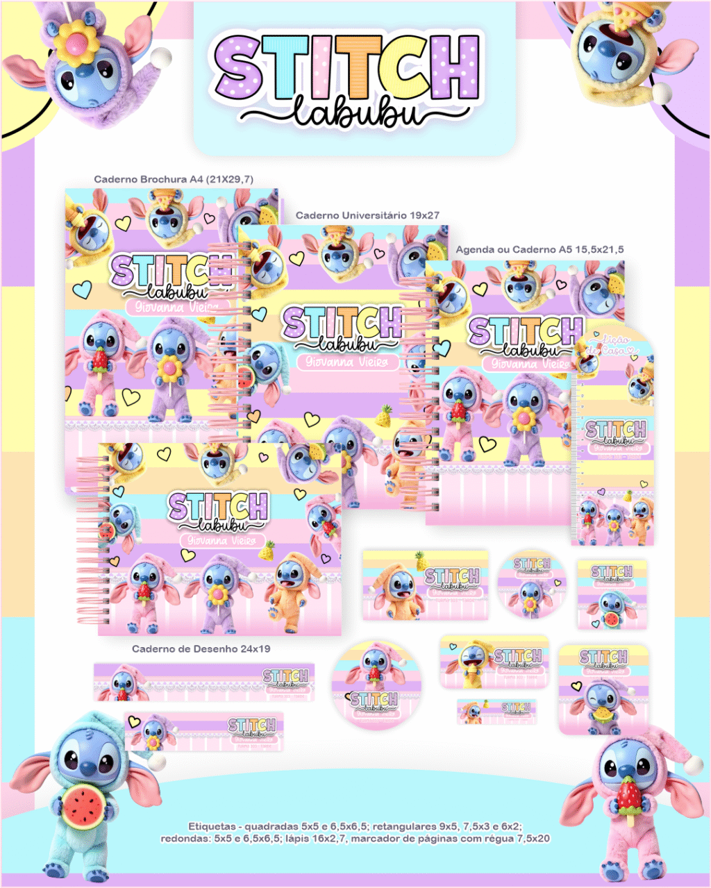 Stitch Labubu - Escolar 1.0 2026 (Pamella) - Imagem 1