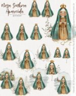 Ilustrações Nossa Senhora Aparecida 6 - Kit Digital (Carinas Paper) - Imagem 3