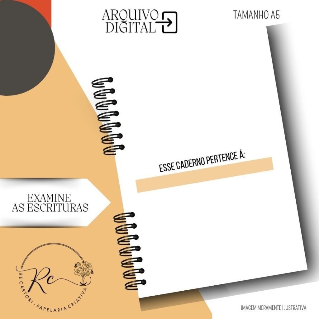Caderno Examine as Escrituras - Permanente 2026 – Masculino (Rê Castori) - Imagem 2