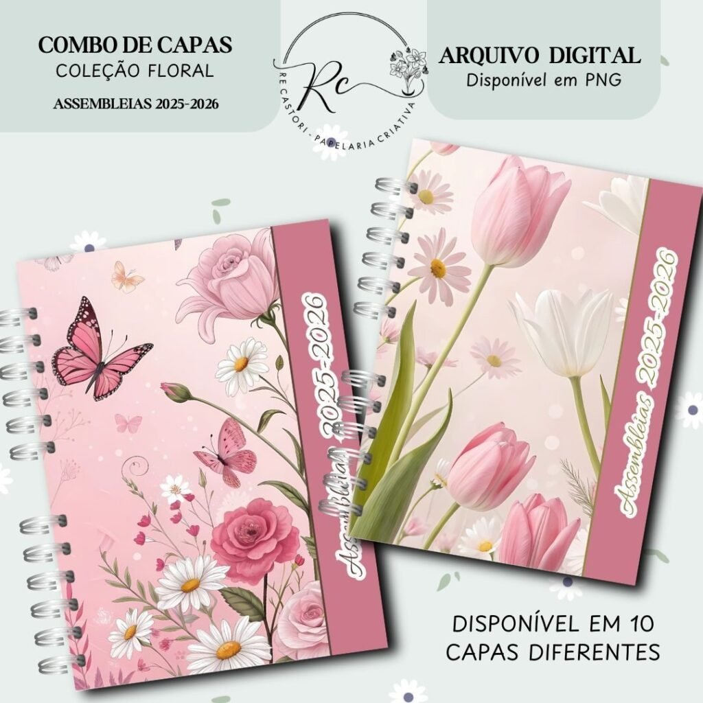 COMBO de Capas para Assmebleias 2025/2026 - Tema Floral (Re Castori) - Imagem 4