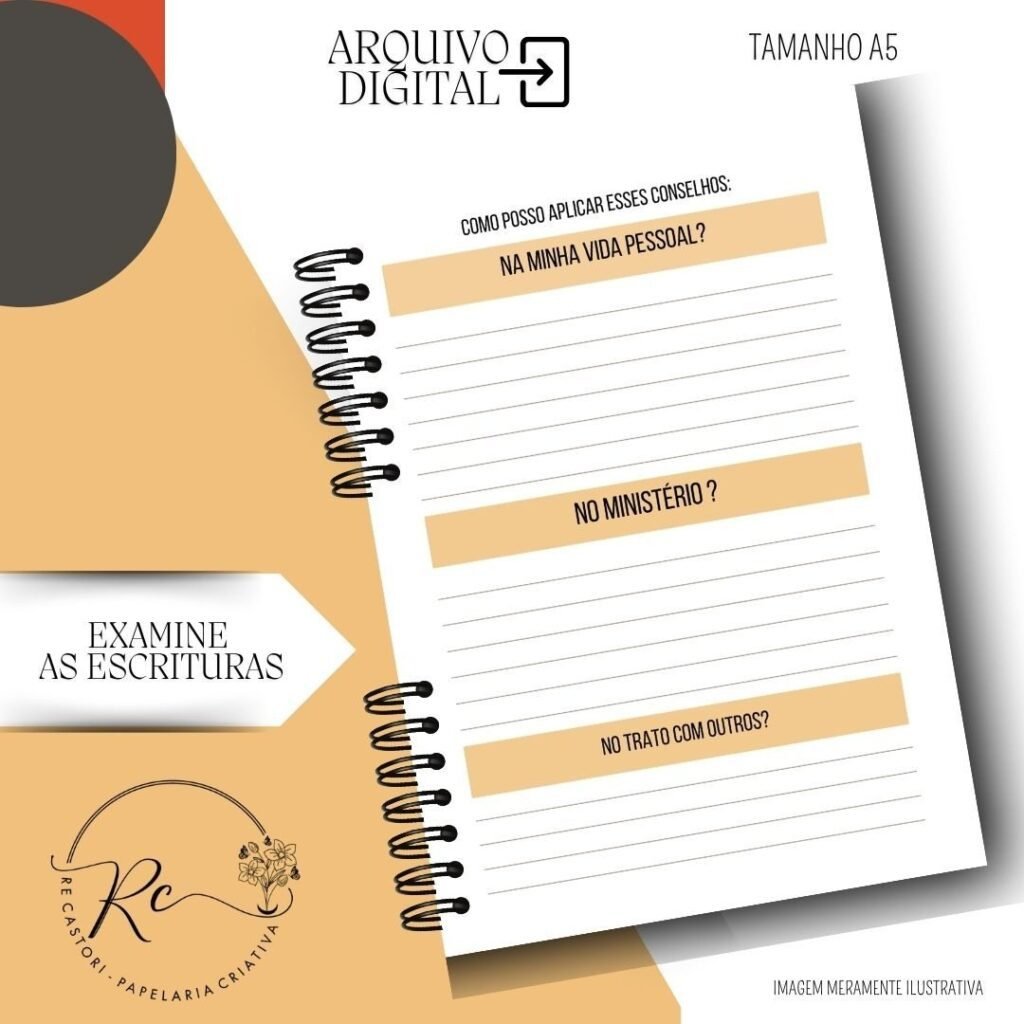Caderno Examine as Escrituras - Permanente 2026 – Masculino (Rê Castori) - Imagem 4