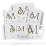 Leãozinho Alfabeto - Kit Maternidade