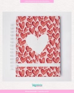 Coleção Corações Aquarela - Kit de Encadernação - Imagem 2