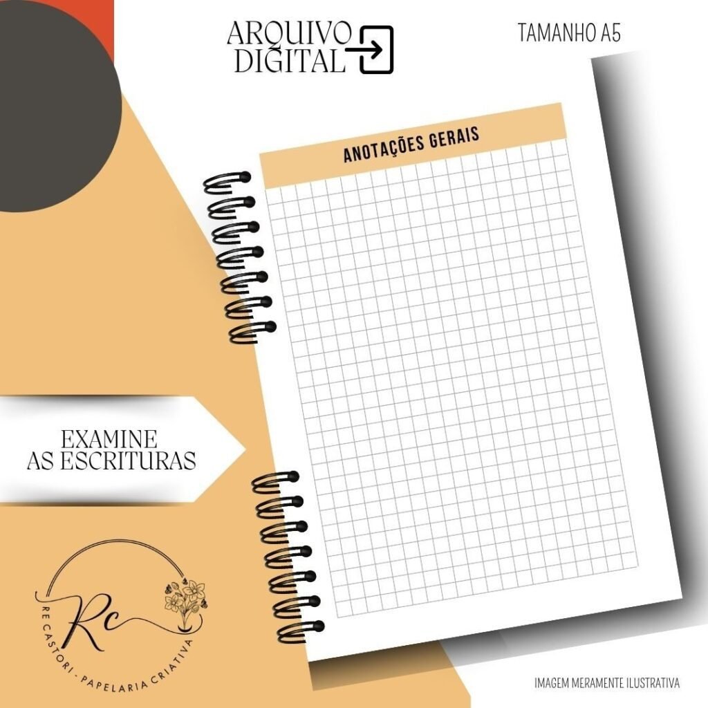 Caderno Examine as Escrituras - Permanente 2026 – Masculino (Rê Castori) - Imagem 5