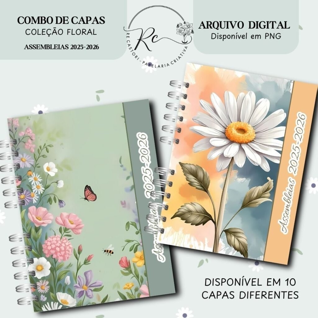 COMBO de Capas para Assmebleias 2025/2026 - Tema Floral (Re Castori) - Imagem 6