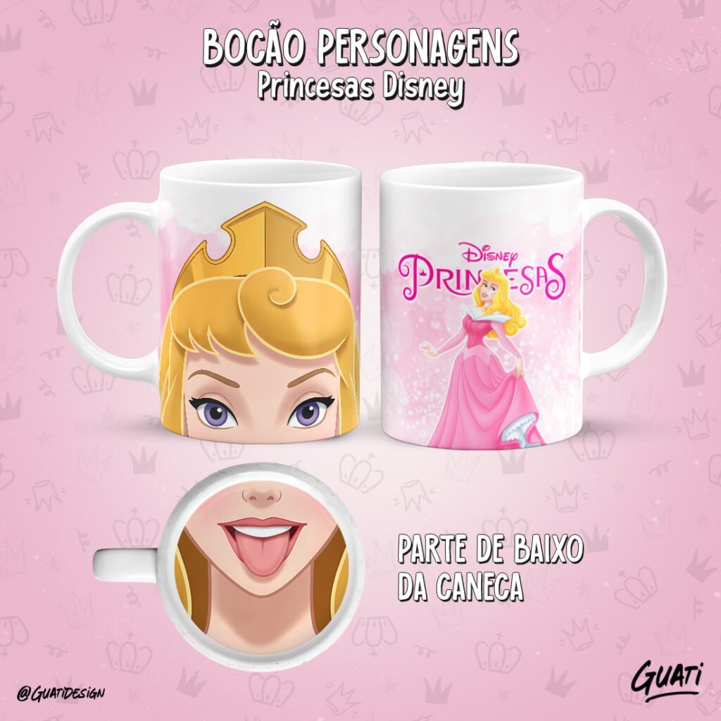 Bocão Princesas - Artes para Caneca - Imagem 3
