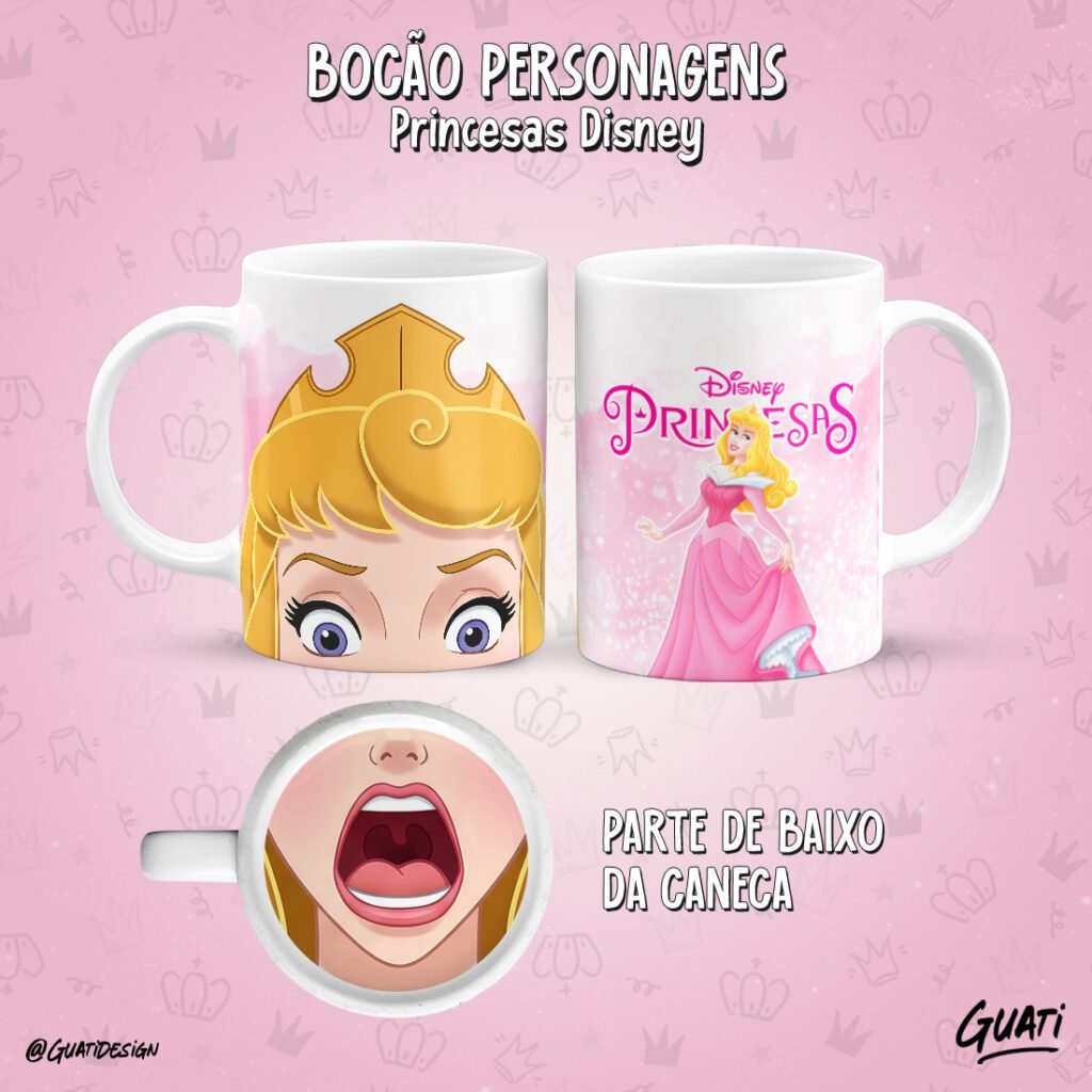 Bocão Princesas - Artes para Caneca - Imagem 4