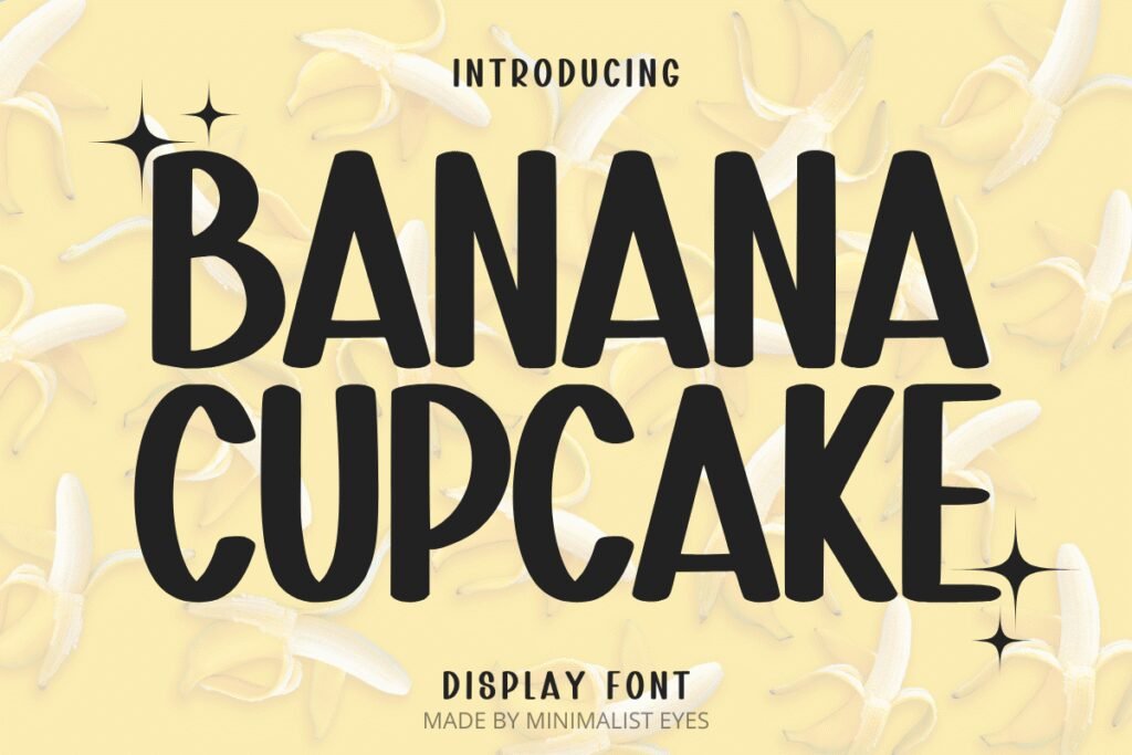 Banana Cupcake - Fonte p/ Instalar - Imagem 1