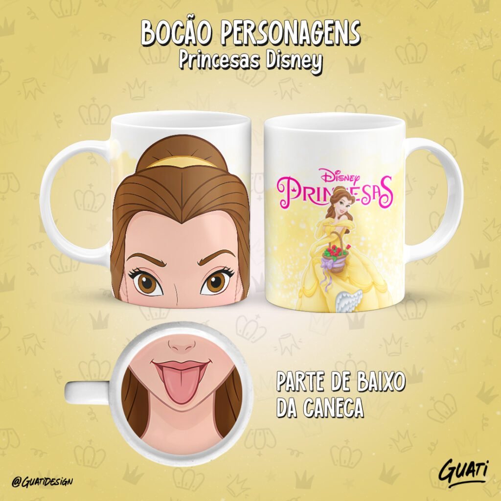 Bocão Princesas - Artes para Caneca - Imagem 5