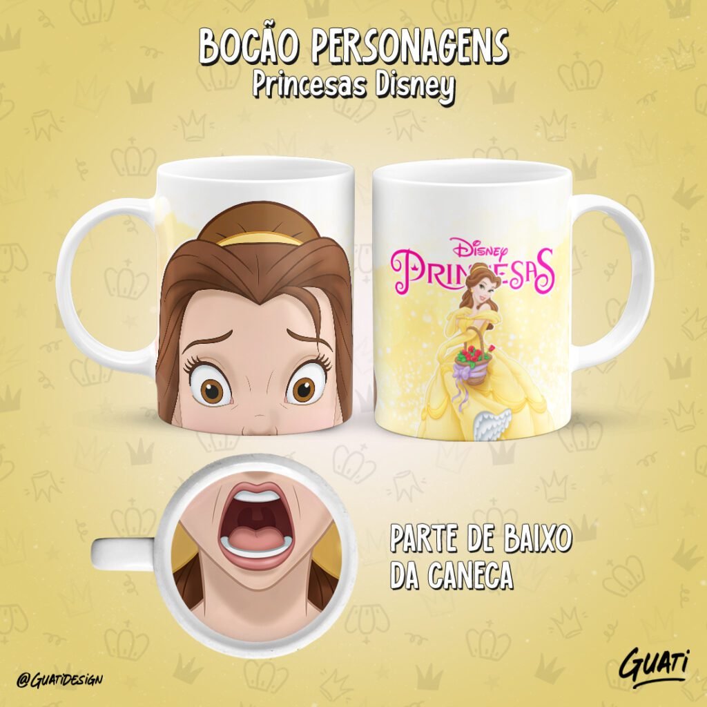 Bocão Princesas - Artes para Caneca - Imagem 6