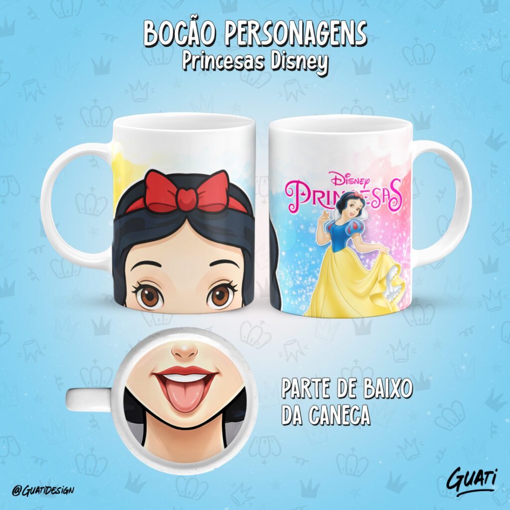 Bocão Princesas - Artes para Caneca - Imagem 21