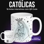 Religiosa com QR Code - Artes para Canecas