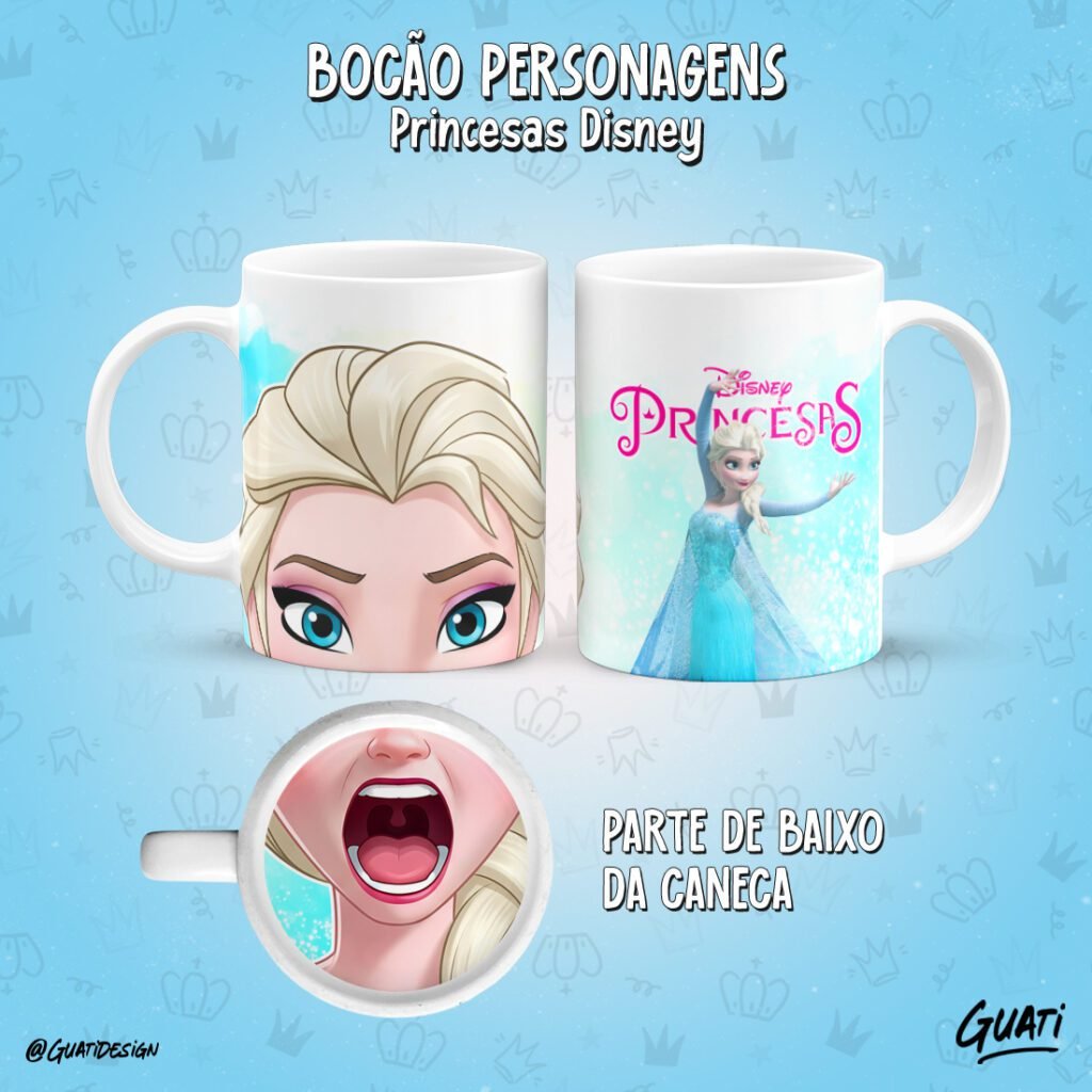 Bocão Princesas - Artes para Caneca - Imagem 9