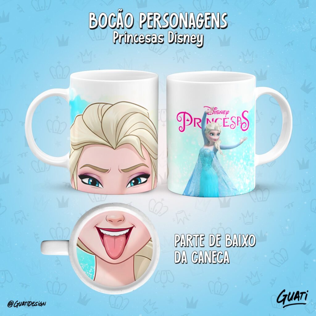 Bocão Princesas - Artes para Caneca - Imagem 22