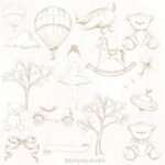 Toile de jouy – Brinquedos Bege - Imagem 2