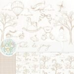 Toile de jouy – Brinquedos Bege