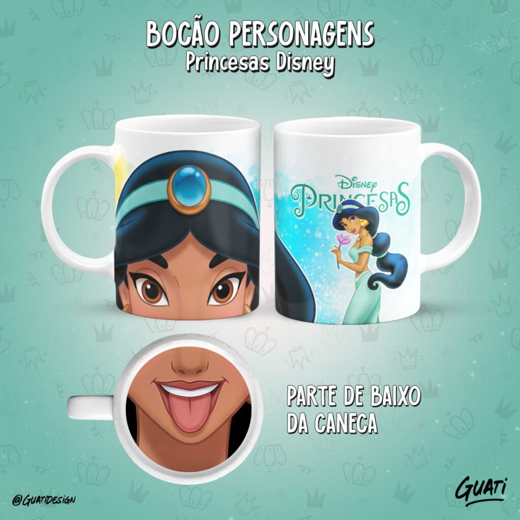 Bocão Princesas - Artes para Caneca - Imagem 23