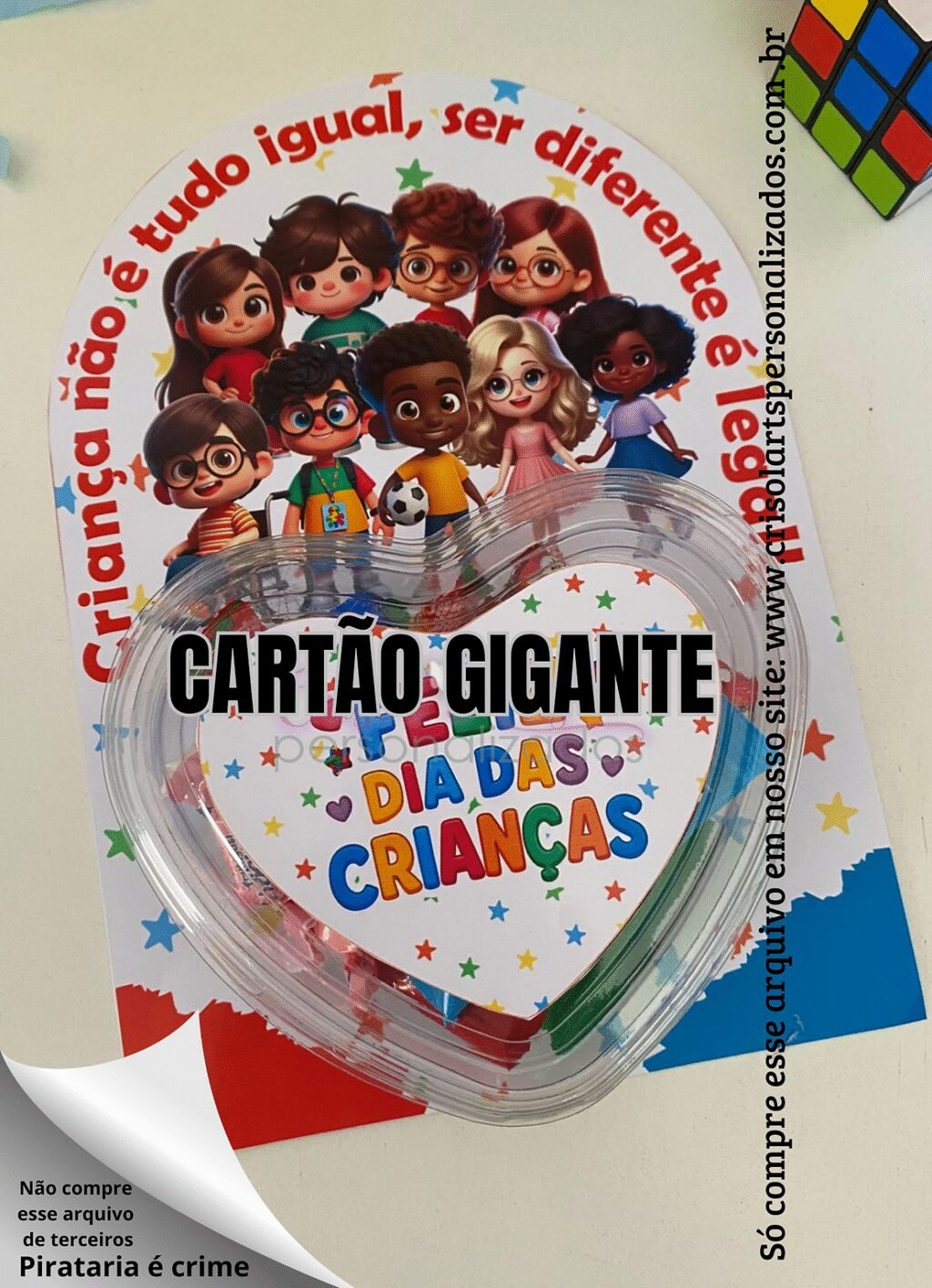 Kit cartão gigante dia das crianças - Imagem 1