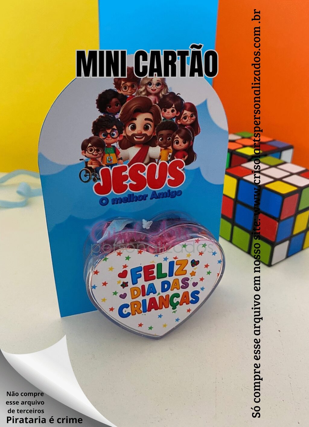 Kit mini cartão Jesus o melhor Amigo - Imagem 1