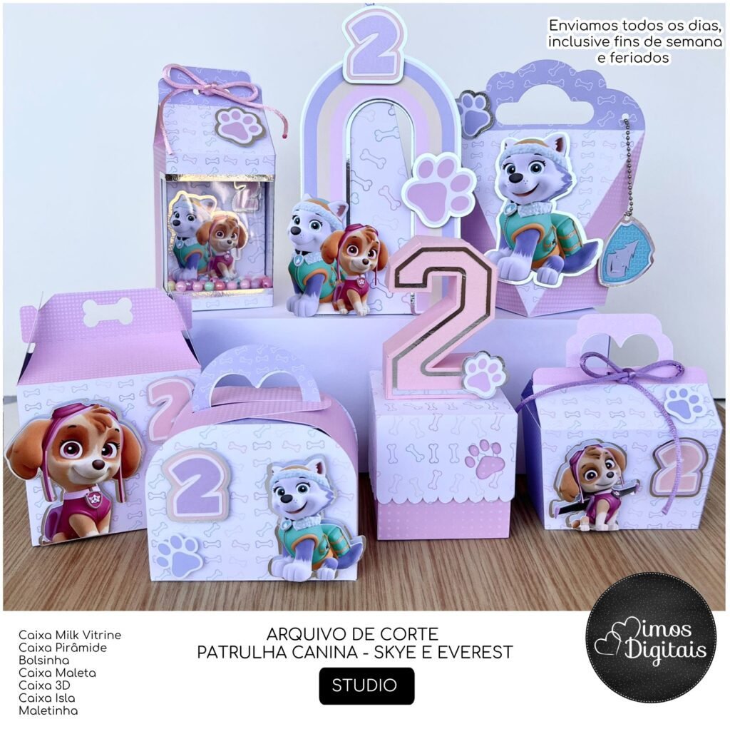 Patrulha Canina Sky e Everest - Kit Festa Pronta - Imagem 1