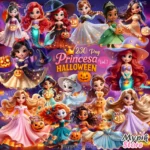 Princesas Disney Halloween Cute - Kit Digital