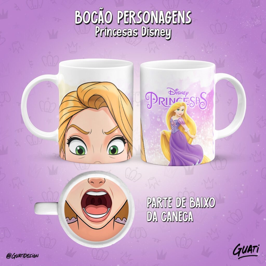 Bocão Princesas - Artes para Caneca - Imagem 26