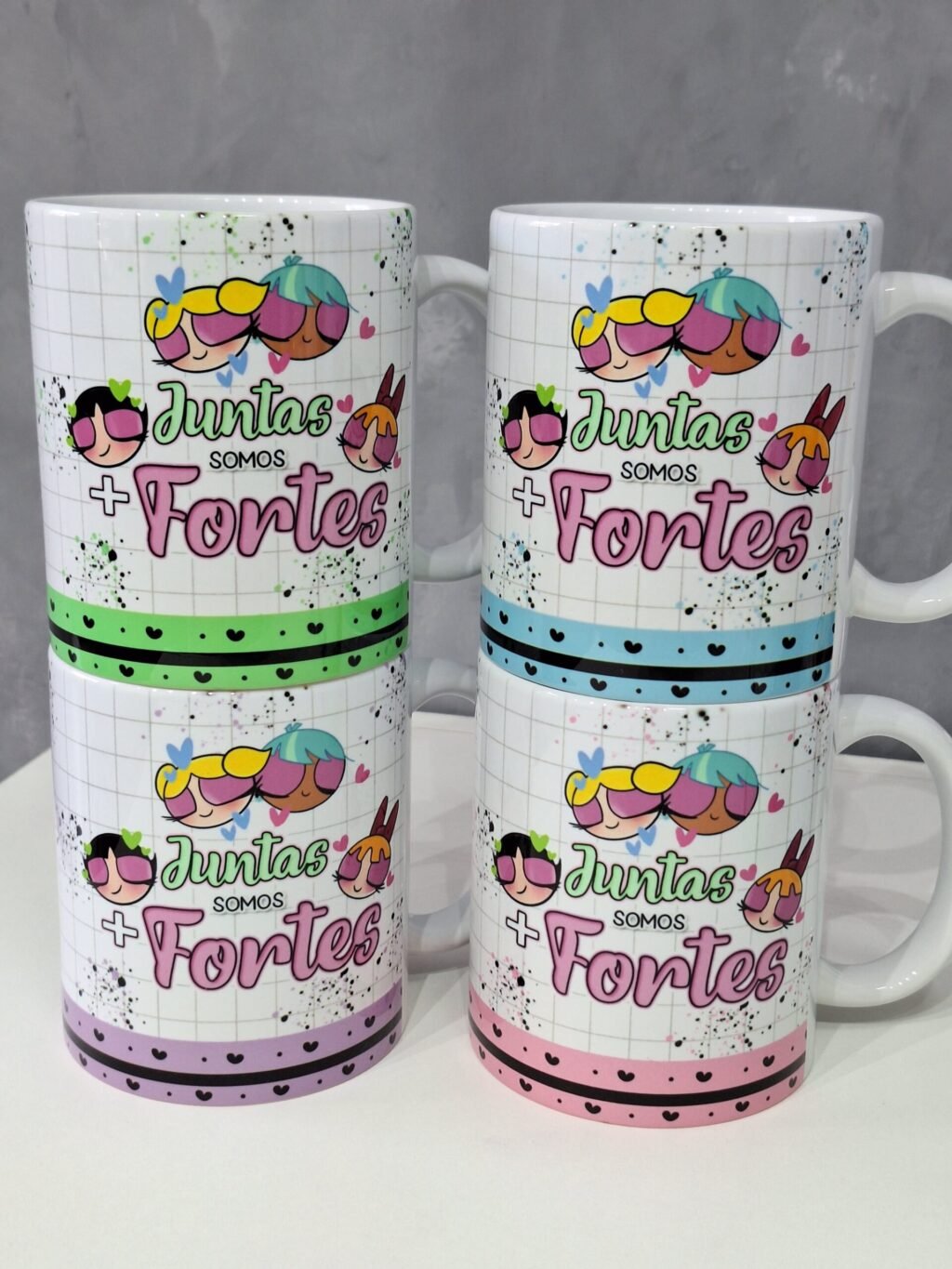 Meninas Poderosas - Juntas somos + fortes - Artes Caneca - Imagem 2