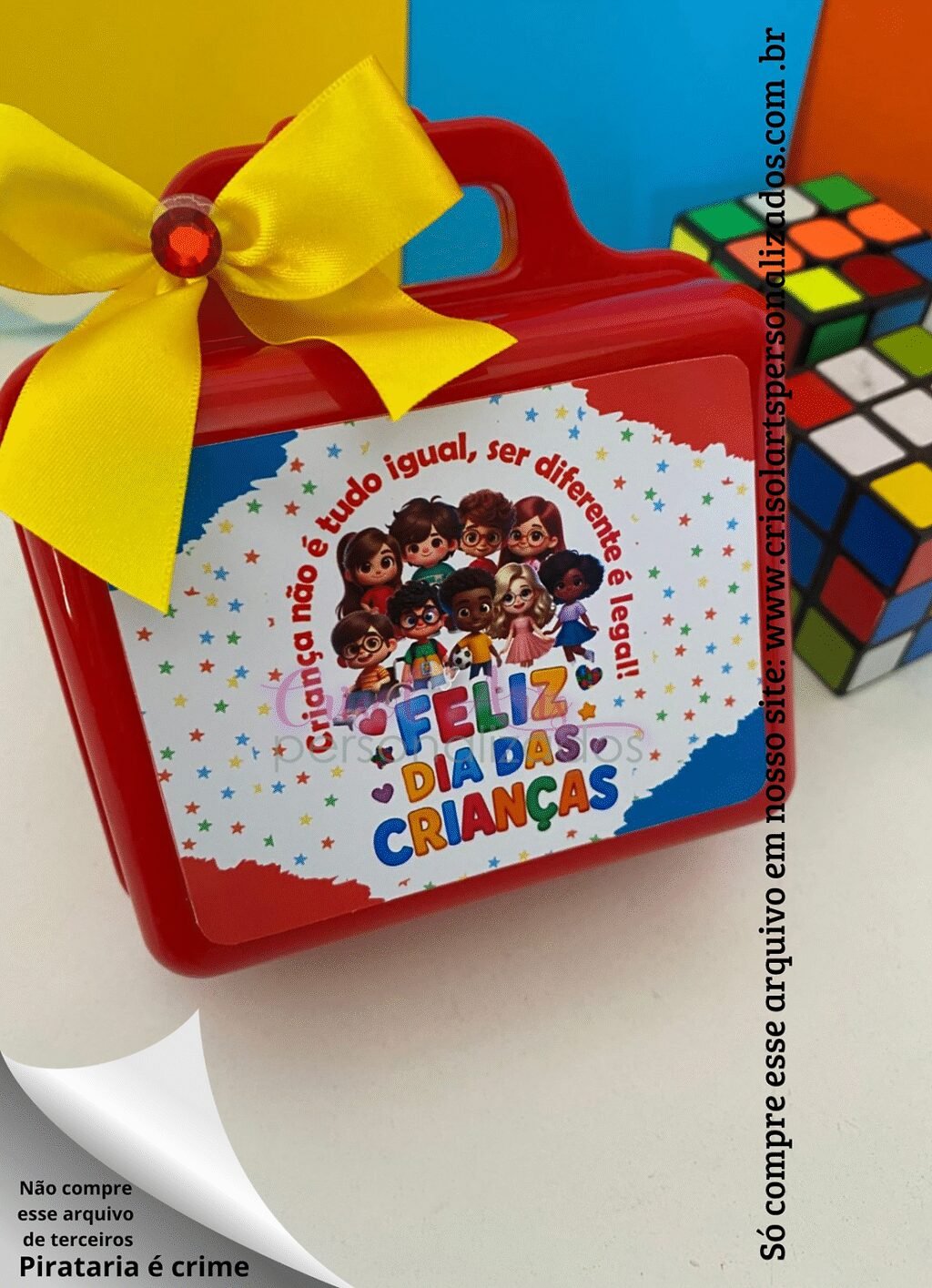 Adesivo maletinha feliz dia das Crianças - Imagem 1