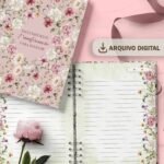 Kit 5 Capas e 5 Miolos Pautado Coleção Flores e Cores (Bicho Papel)