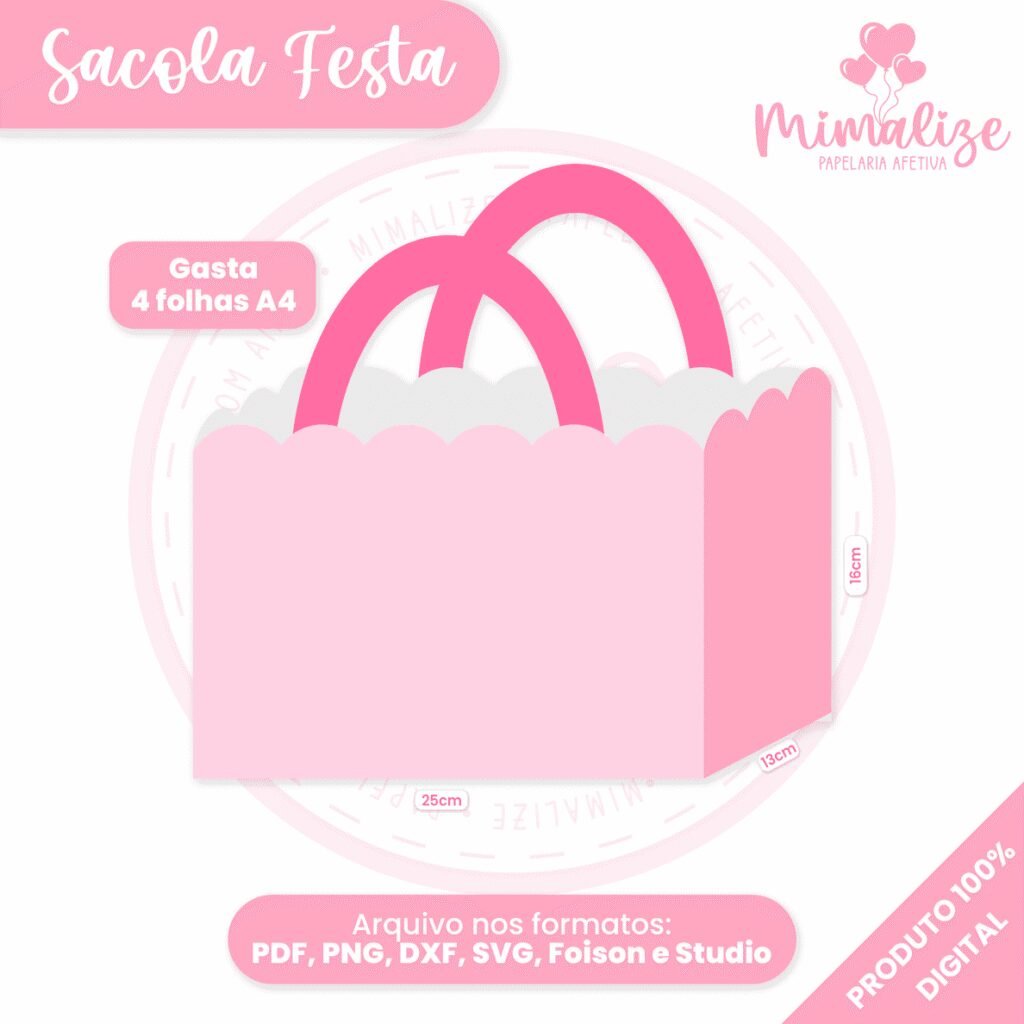 Molde Sacola Festa - Imagem 1