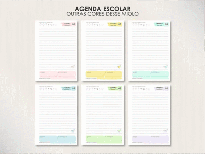 COMBO A5 - Agendas Escolares (Moldes da Lê) - Imagem 9
