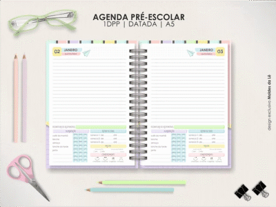 COMBO A5 - Agendas Escolares (Moldes da Lê) - Imagem 11