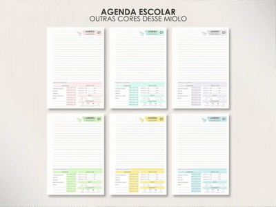 COMBO A5 - Agendas Escolares (Moldes da Lê) - Imagem 10