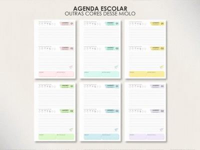COMBO A5 - Agendas Escolares (Moldes da Lê) - Imagem 12