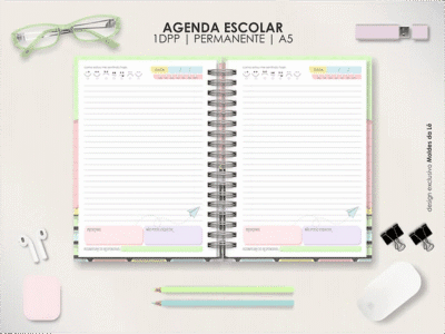 COMBO A5 - Agendas Escolares (Moldes da Lê) - Imagem 15