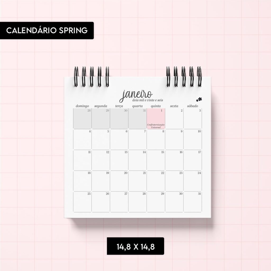 Calendário Spring 2026 (Trilha de Papel) - Imagem 2
