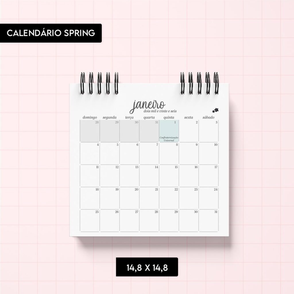 Calendário Spring 2026 (Trilha de Papel) - Imagem 4