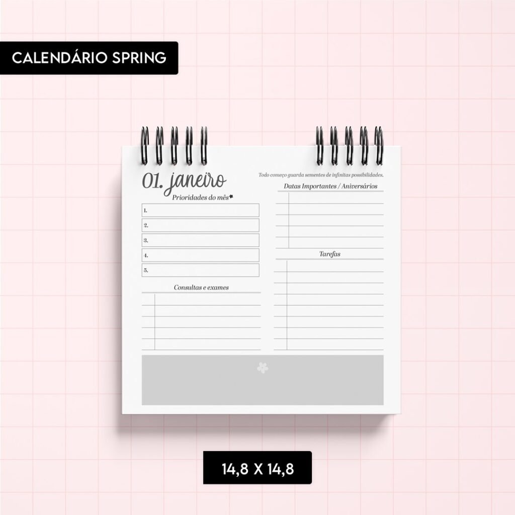 Calendário Spring 2026 (Trilha de Papel) - Imagem 7