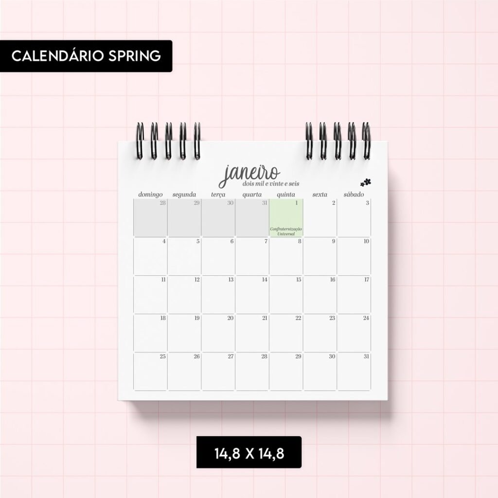 Calendário Spring 2026 (Trilha de Papel) - Imagem 9