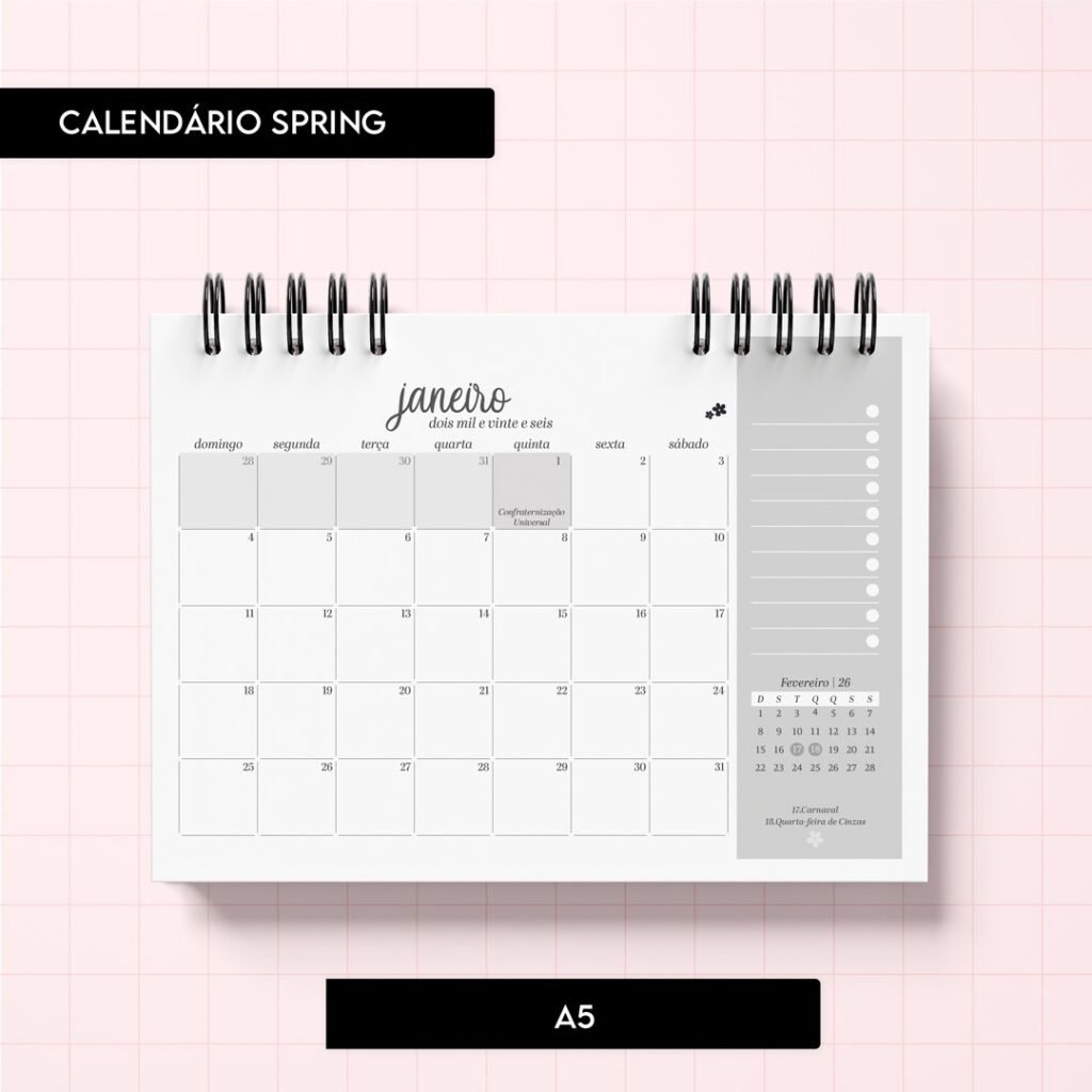 Calendário Spring 2026 (Trilha de Papel) - Imagem 16