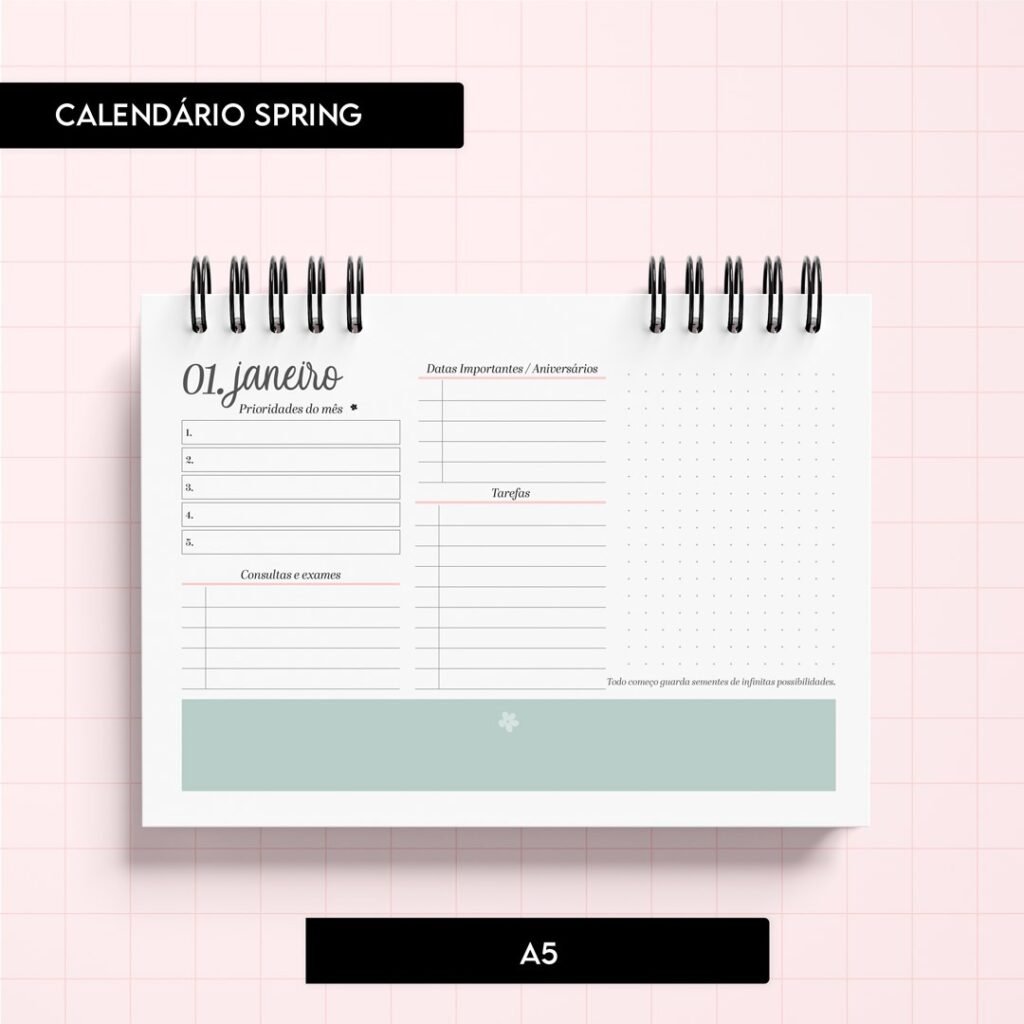 Calendário Spring 2026 (Trilha de Papel) - Imagem 19