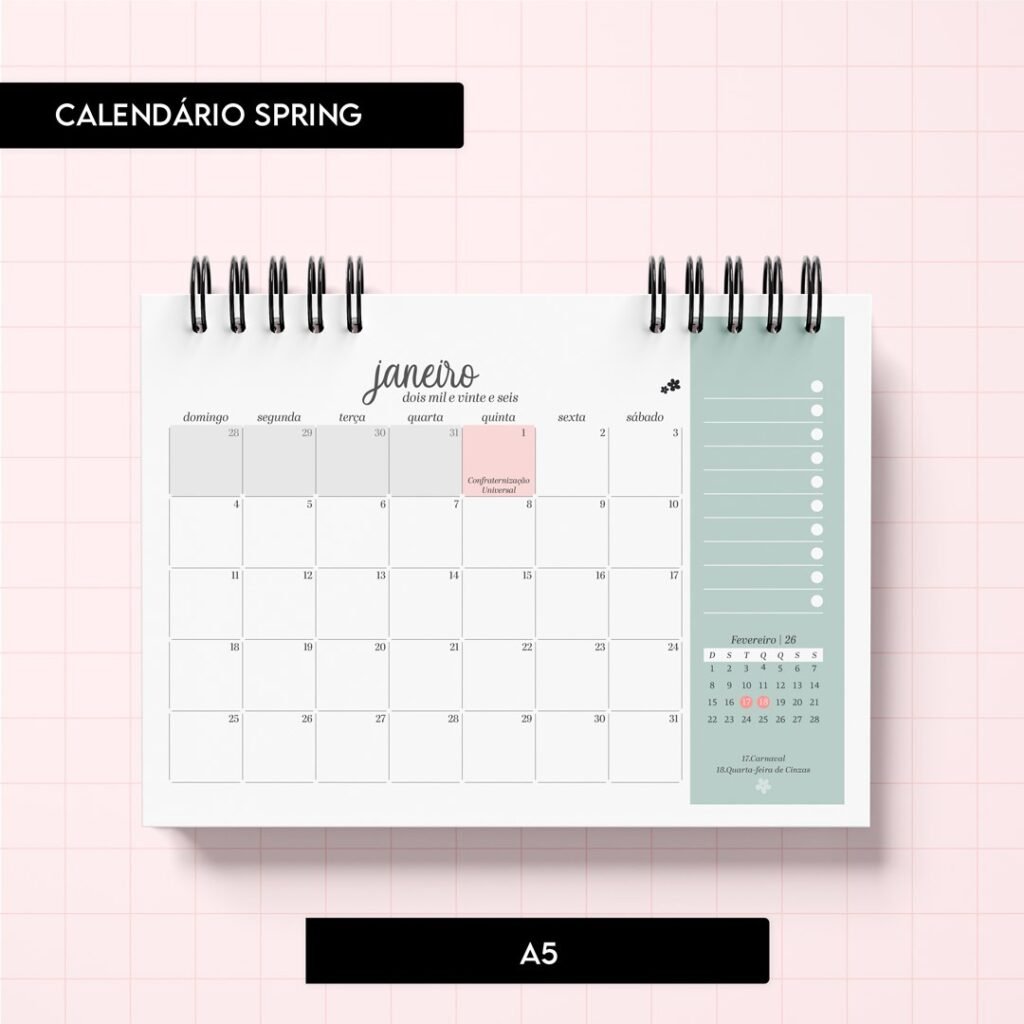 Calendário Spring 2026 (Trilha de Papel) - Imagem 22