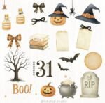 Coleção Halloween – ilustrações e papéis digitais - Imagem 2