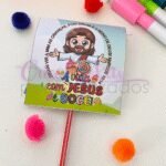 Card pirulito a vida com Jesus é doce