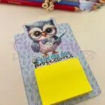 Card post it ou mini calendário azul dia dos professores