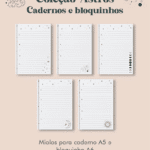Caderno e bloquinho Costura Coleção Astros (Perfeito Miolo)