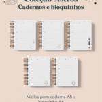 Caderno e bloquinho wire-o Coleção Astros (Perfeito Miolo)