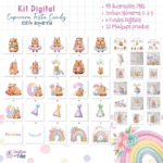 Capivara Festa Candy - Kit Digital - Imagem 3