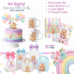 Capivara Festa Candy - Kit Digital