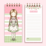 Bloco Slim 22x10cm wire-o espiral - Bonecas (Telma Contel) - Imagem 3